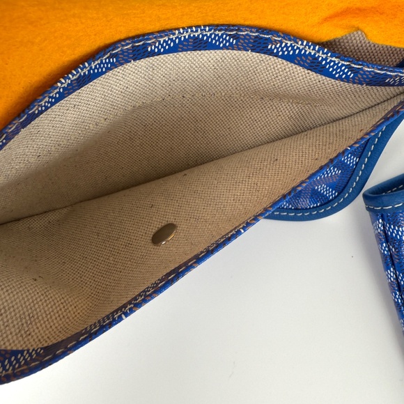 New GOYARD Goyardine Saint Louis GM Blue Tote Bag with Pouch - Picture 10 of 13